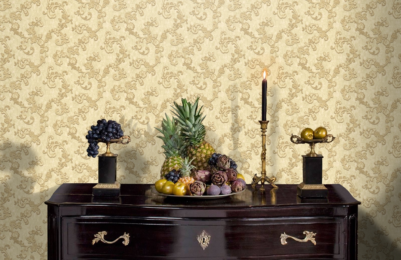 Обои VB2010 фото в интерьере гостиной