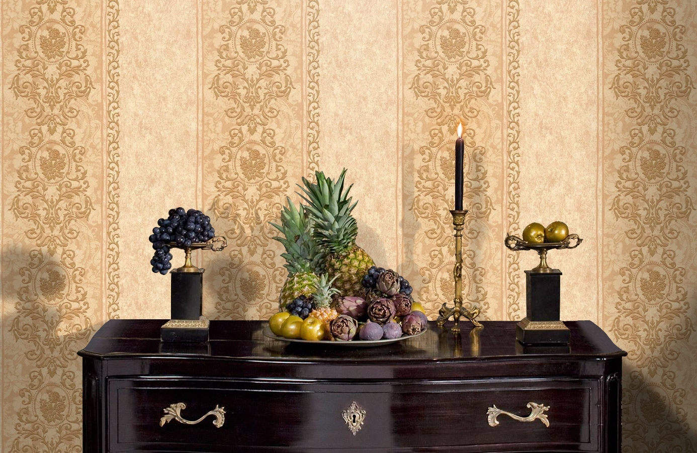 Обои VB4006 фото в интерьере гостиной