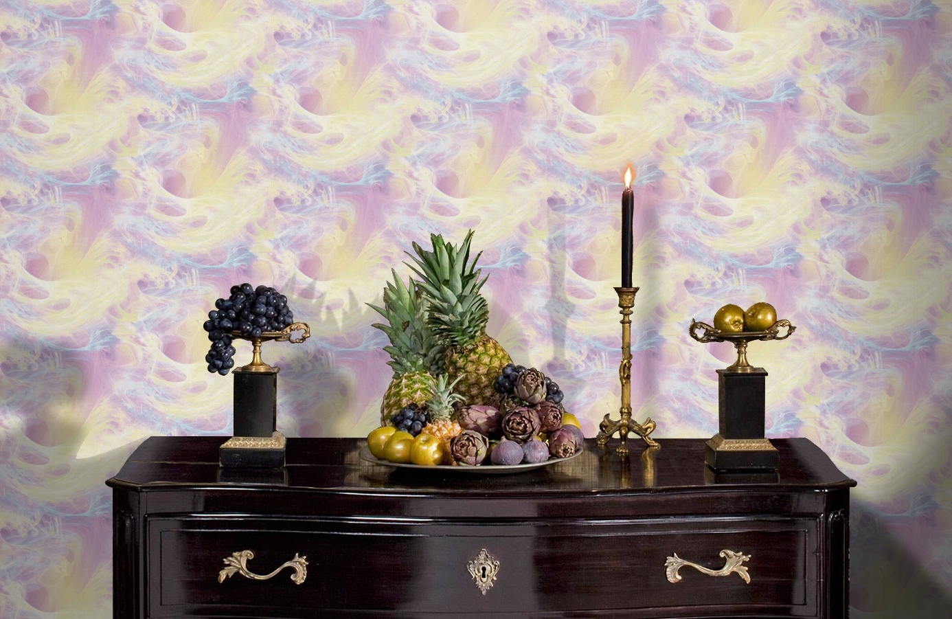 Обои 4034-8 фото в интерьере гостиной