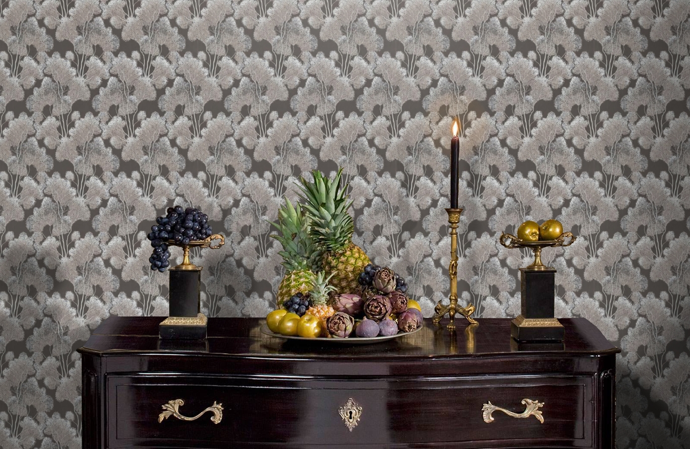 Обои 4067-8 фото в интерьере гостиной