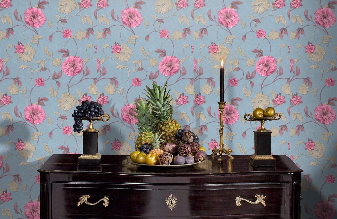 Обои 9112-03 фото в интерьере гостиной