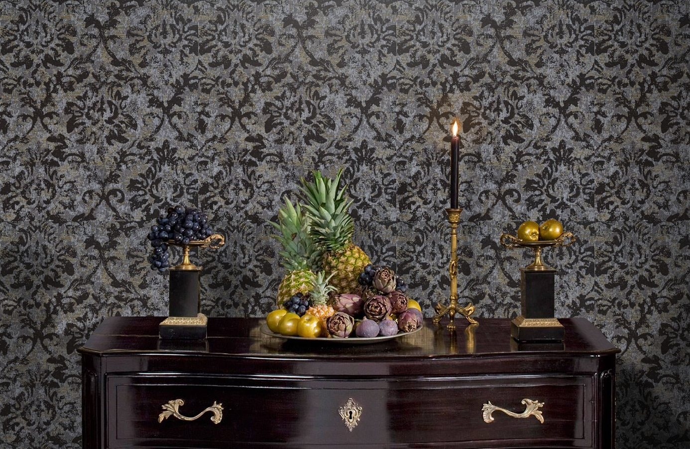 Обои 10357-05 фото в интерьере гостиной