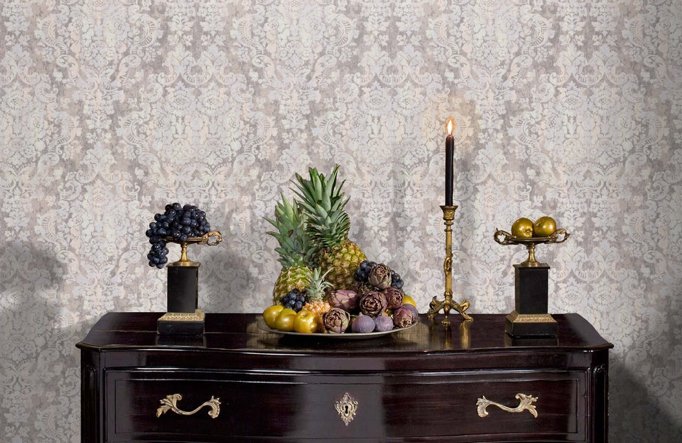 Обои 10443-02 фото в интерьере гостиной