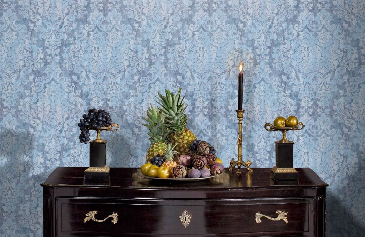 Обои 10443-03 фото в интерьере гостиной