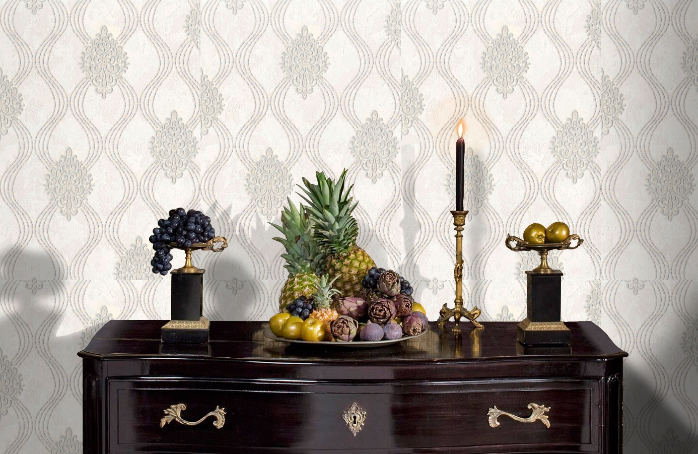 Обои 8017-00 фото в интерьере гостиной