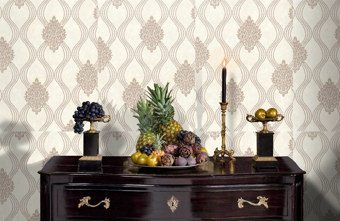 Обои 8017-01 фото в интерьере гостиной