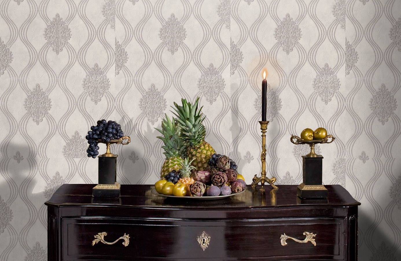 Обои 8017-11 фото в интерьере гостиной