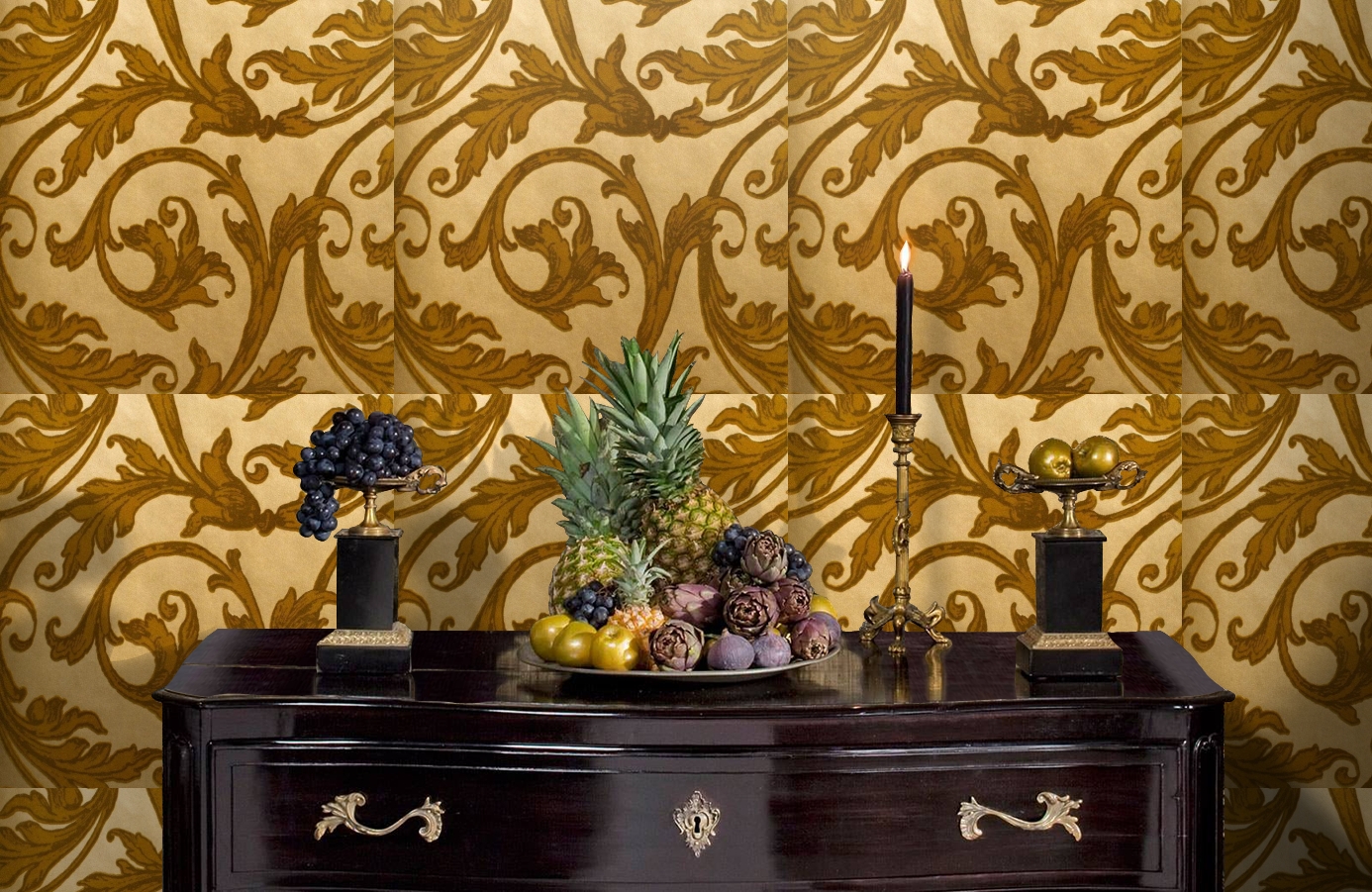 Обои 195009 фото в интерьере гостиной