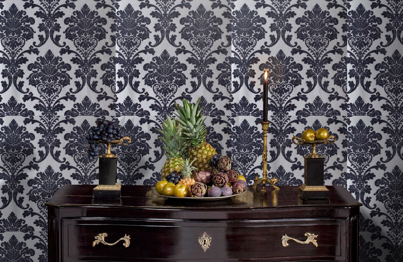 Обои 195023 фото в интерьере гостиной