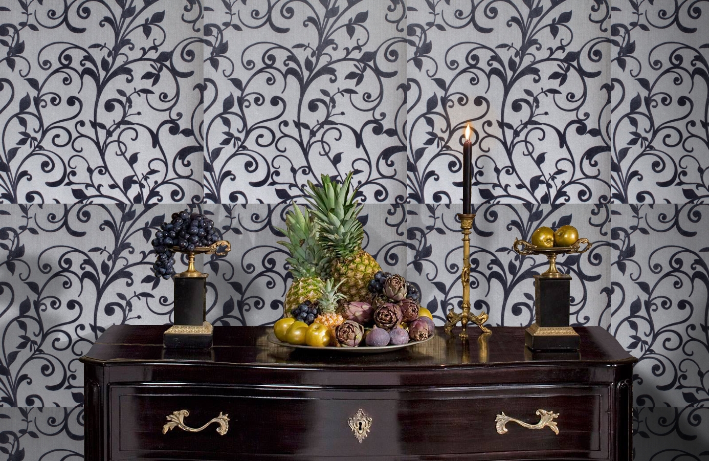 Обои 195025 фото в интерьере гостиной