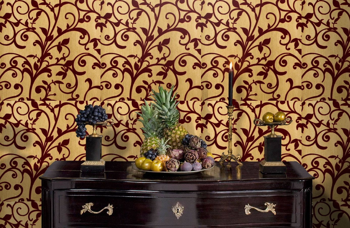 Обои 195027 фото в интерьере гостиной