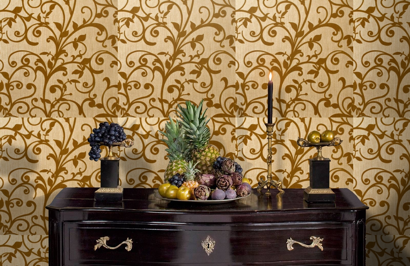 Обои 195028 фото в интерьере гостиной