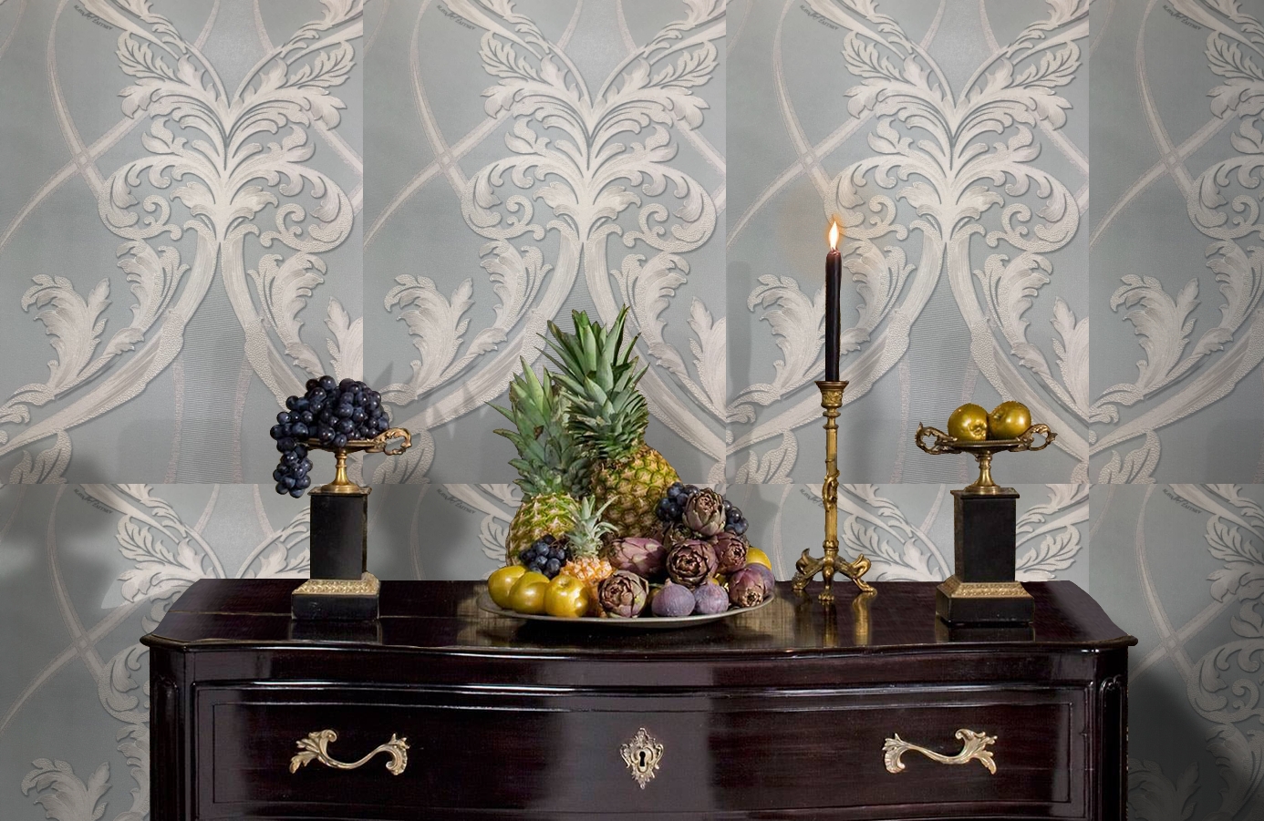 Обои 46-135-03 фото в интерьере гостиной