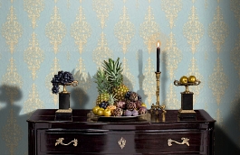 Обои 890-07 фото в интерьере гостиной превью