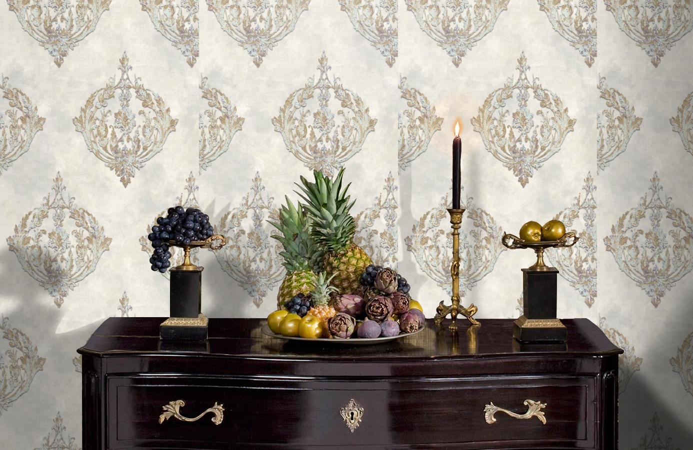 Обои 11500-06 фото в интерьере гостиной