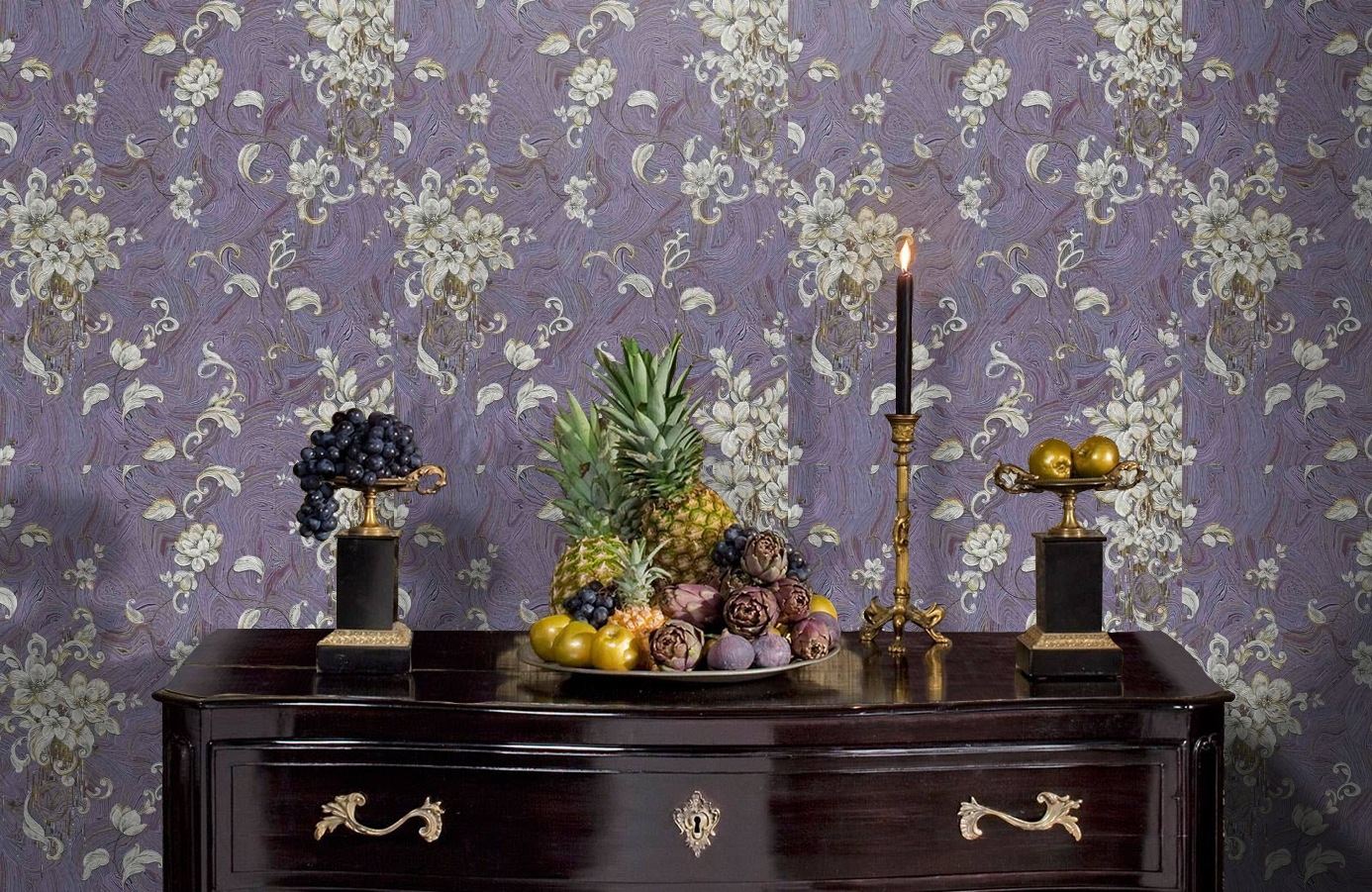 Обои 84001 фото в интерьере гостиной