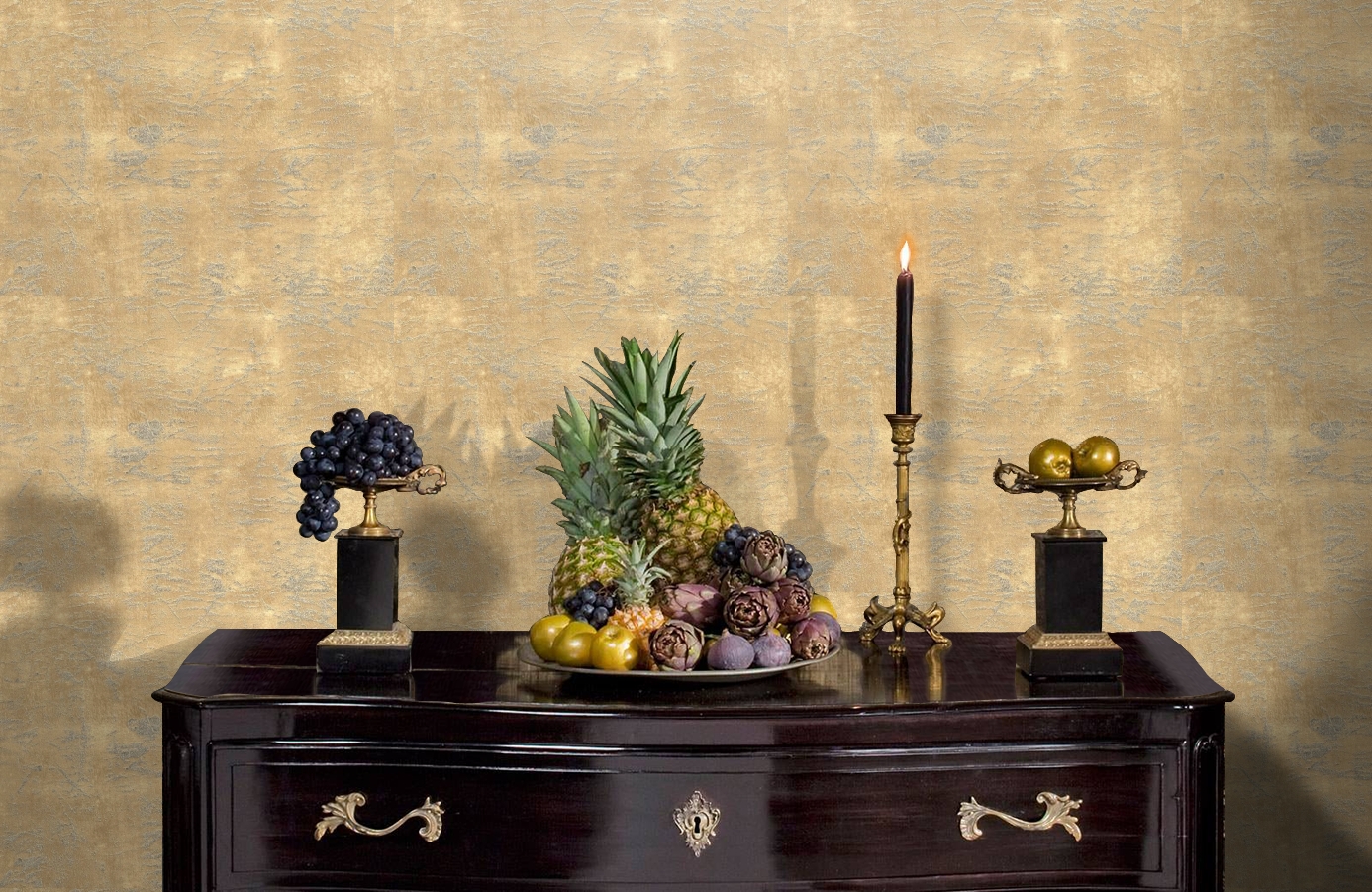 Обои R1348 фото в интерьере гостиной