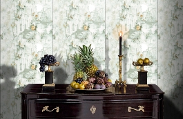 Обои R1618 фото в интерьере гостиной превью