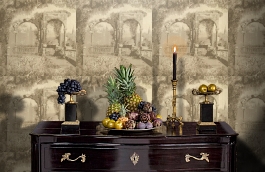 Обои R6618 фото в интерьере гостиной превью