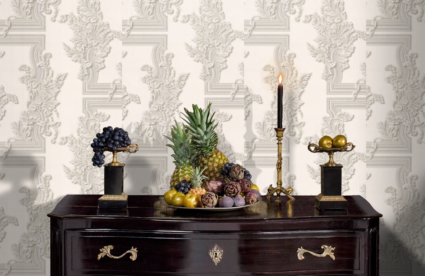 Обои 0740-12 фото в интерьере гостиной