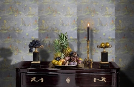 Обои 45A-326-01 фото в интерьере гостиной превью