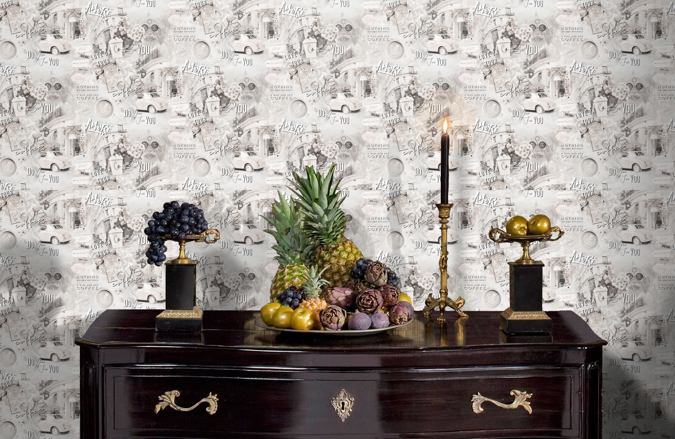 Обои 588122 фото в интерьере гостиной