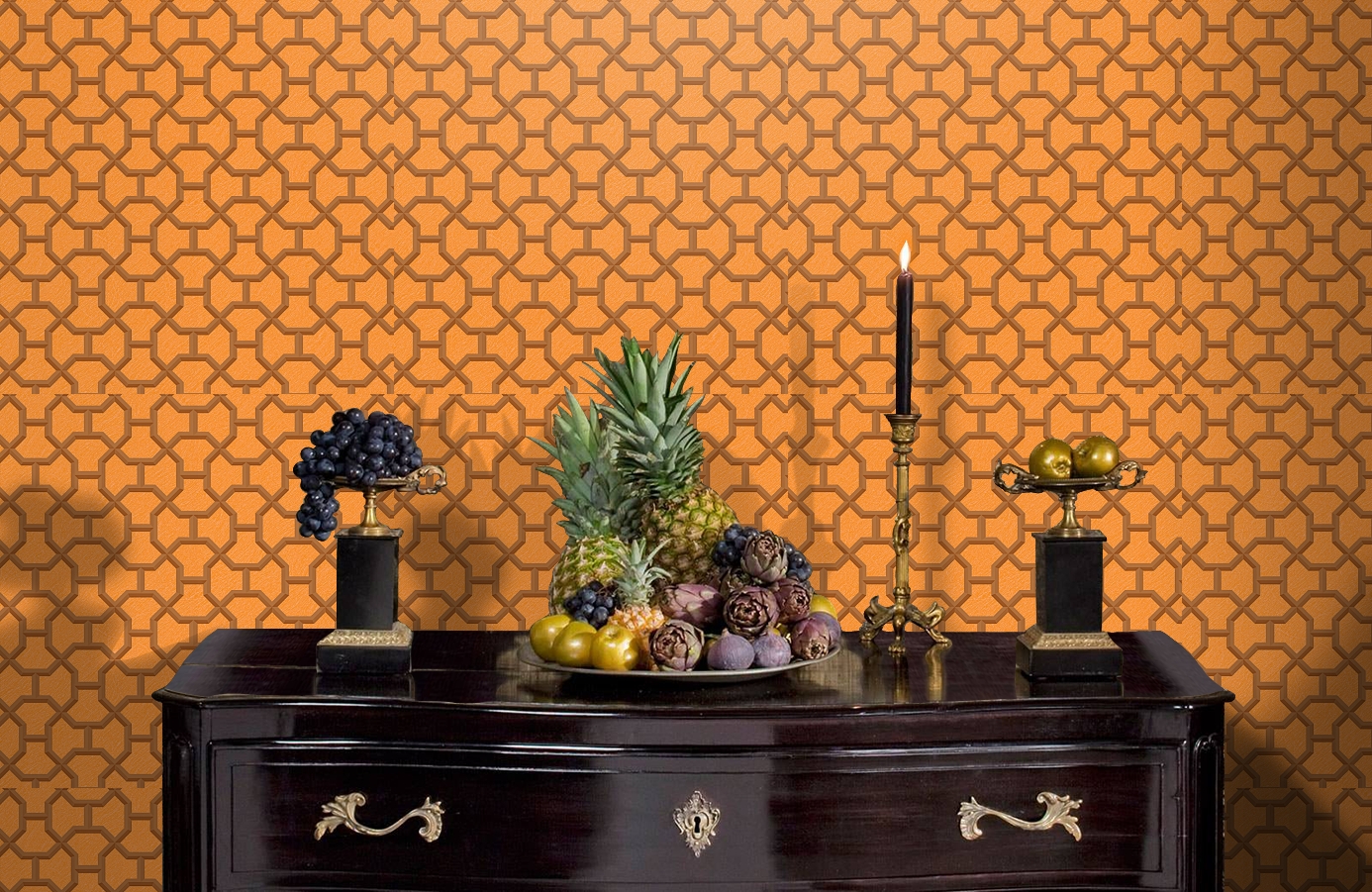 Обои RWT1803-6 фото в интерьере гостиной