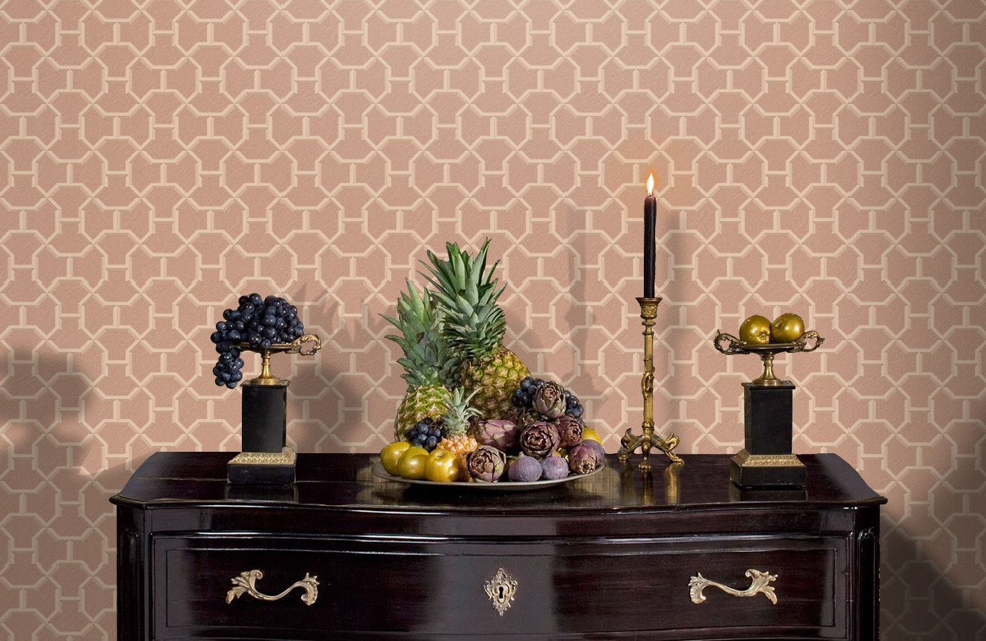 Обои RWT1803-8 фото в интерьере гостиной