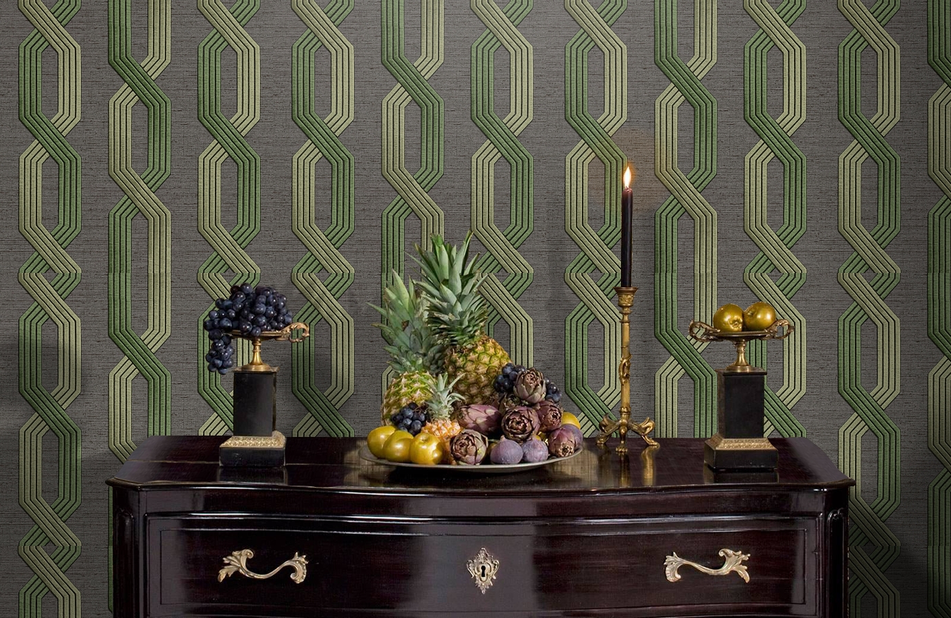 Обои RWT1806-6 фото в интерьере гостиной