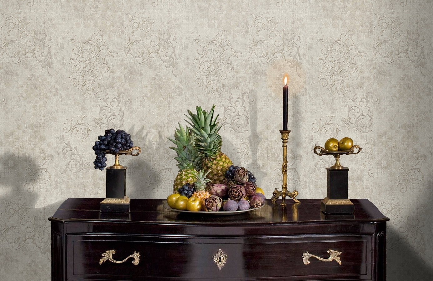 Обои 3211-1 фото в интерьере гостиной