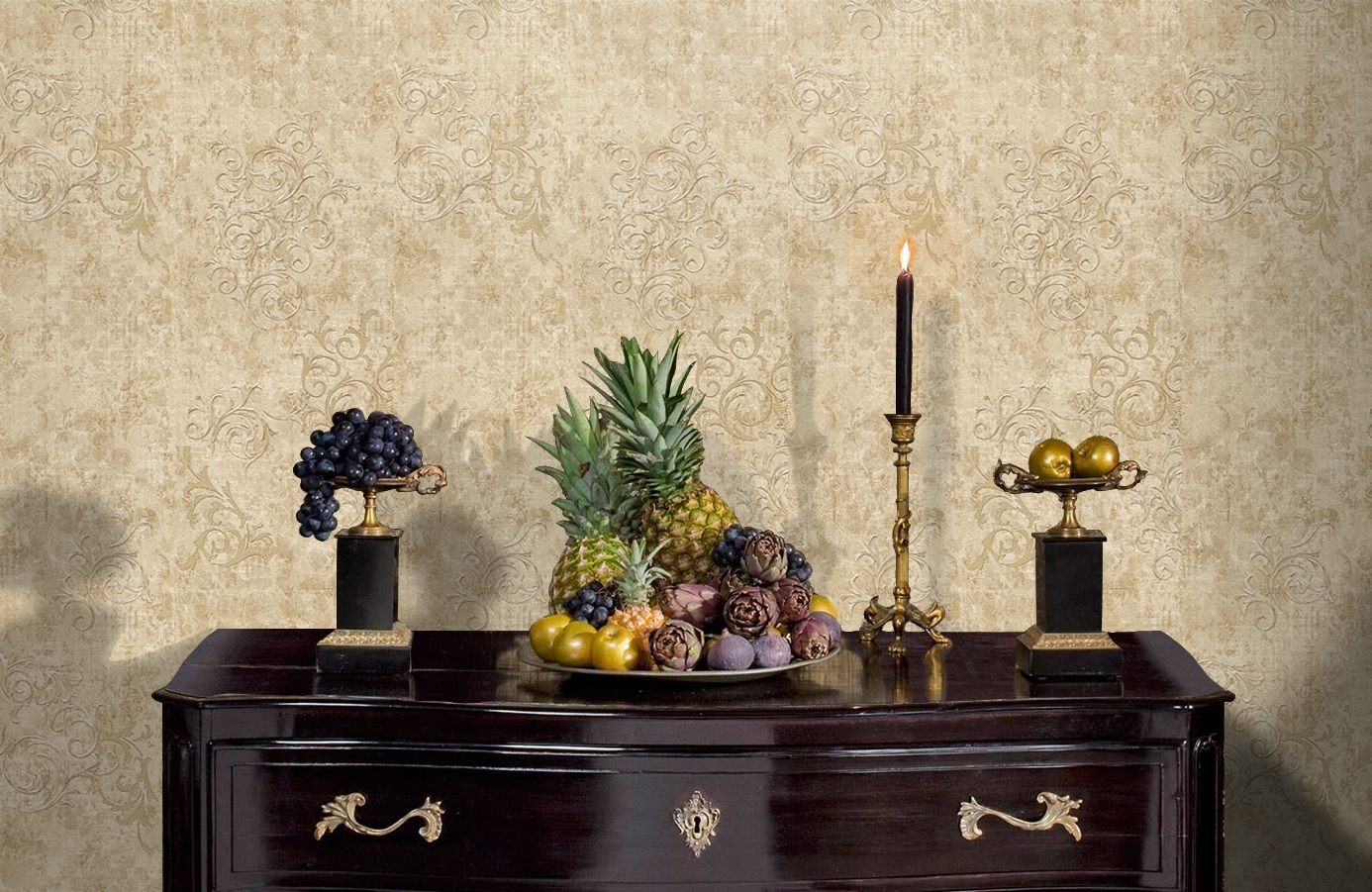 Обои 3211-2 фото в интерьере гостиной