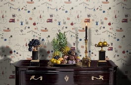 Обои 3514-1 фото в интерьере гостиной превью