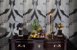 Обои AZZ-20 фото в интерьере гостиной превью