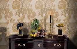 Обои AZZ-4D фото в интерьере гостиной превью