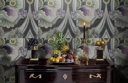 Обои AZZ-60 фото в интерьере гостиной превью