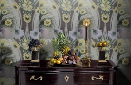 Обои AZZ-70 фото в интерьере гостиной превью