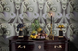 Обои AZZ-80 фото в интерьере гостиной превью