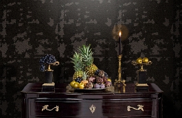 Обои 64N фото в интерьере гостиной превью