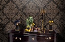 Обои 64T фото в интерьере гостиной превью