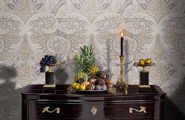 Обои Rococo Metallic 4 фото в интерьере гостиной превью