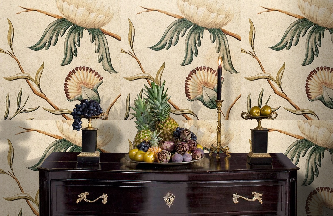 Обои Adams-Eden-1275491599697 фото в интерьере гостиной