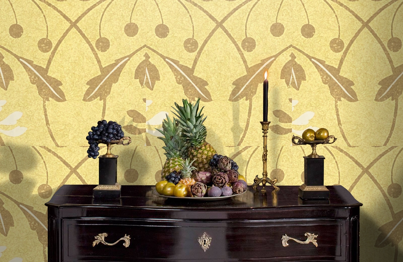 Обои Chateau-Caramel-Wpcw11374 фото в интерьере гостиной