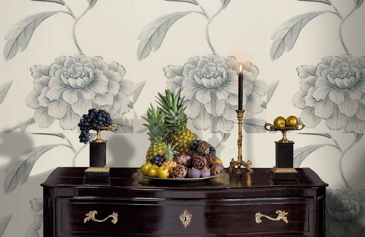 Обои Jasperpeony-Aqua-Wpcw1790 фото в интерьере гостиной