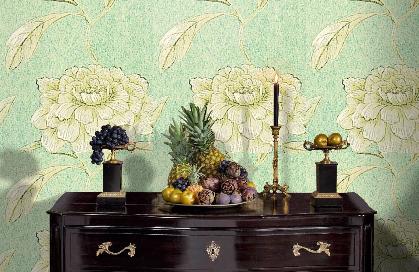 Обои Jasperpeony-Jade-Wpcw1198 фото в интерьере гостиной