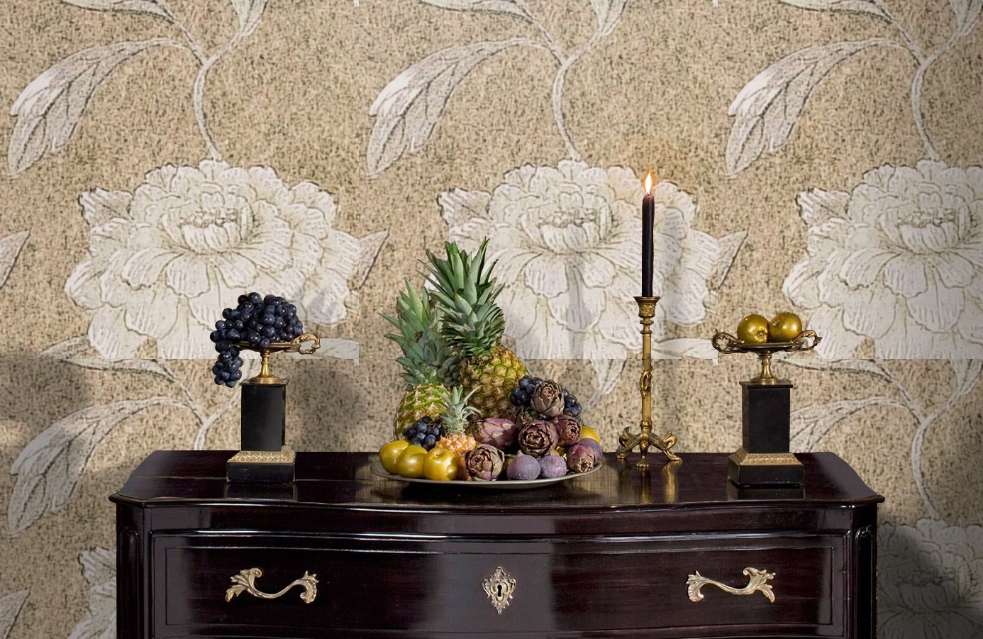 Обои Jasperpeony-Sable-Wpcw200 фото в интерьере гостиной