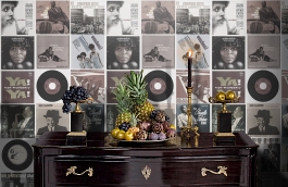 Обои P130702-3 фото в интерьере гостиной превью