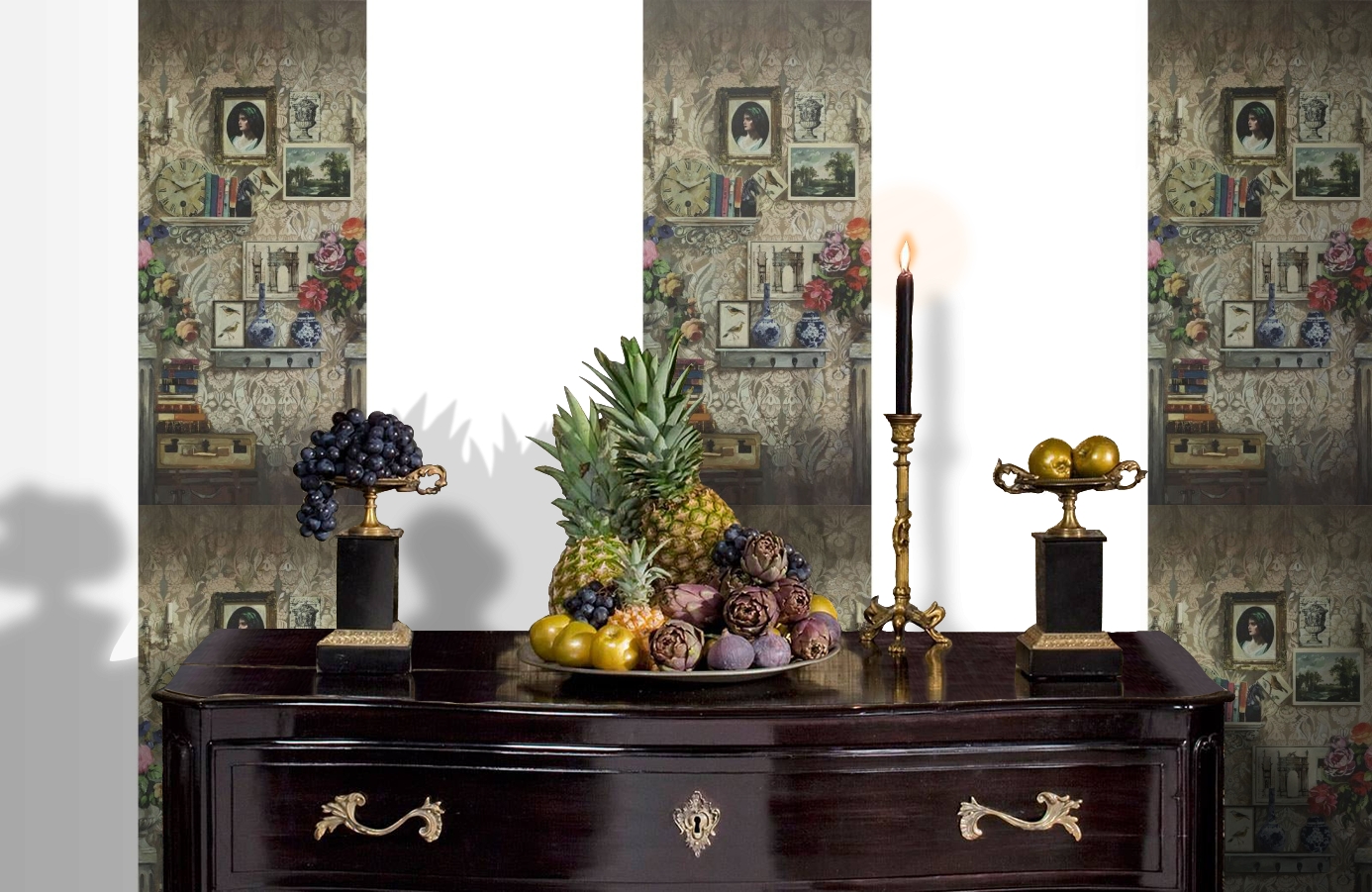 Обои 17791 фото в интерьере гостиной