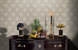 Обои Tournesal Bisque Fabric фото в интерьере гостиной превью