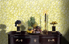 Обои 41903F фото в интерьере гостиной превью