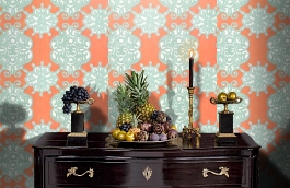 Обои F98612 фото в интерьере гостиной превью